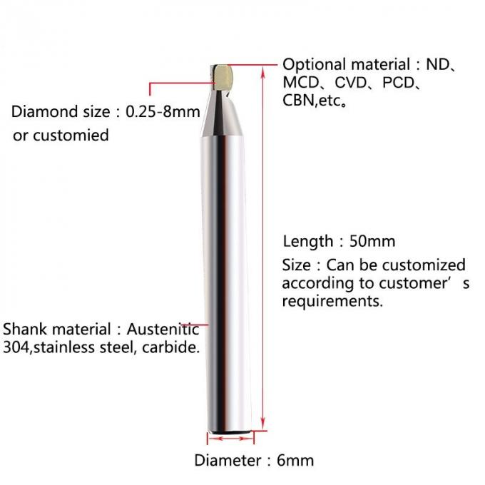 Carbide Shank CV CNC Diamond Tools Milling Cutter For Polishing 1